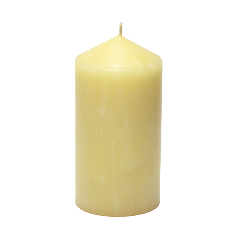 74 x 150mm Beeswax pillar candle with cotton wick