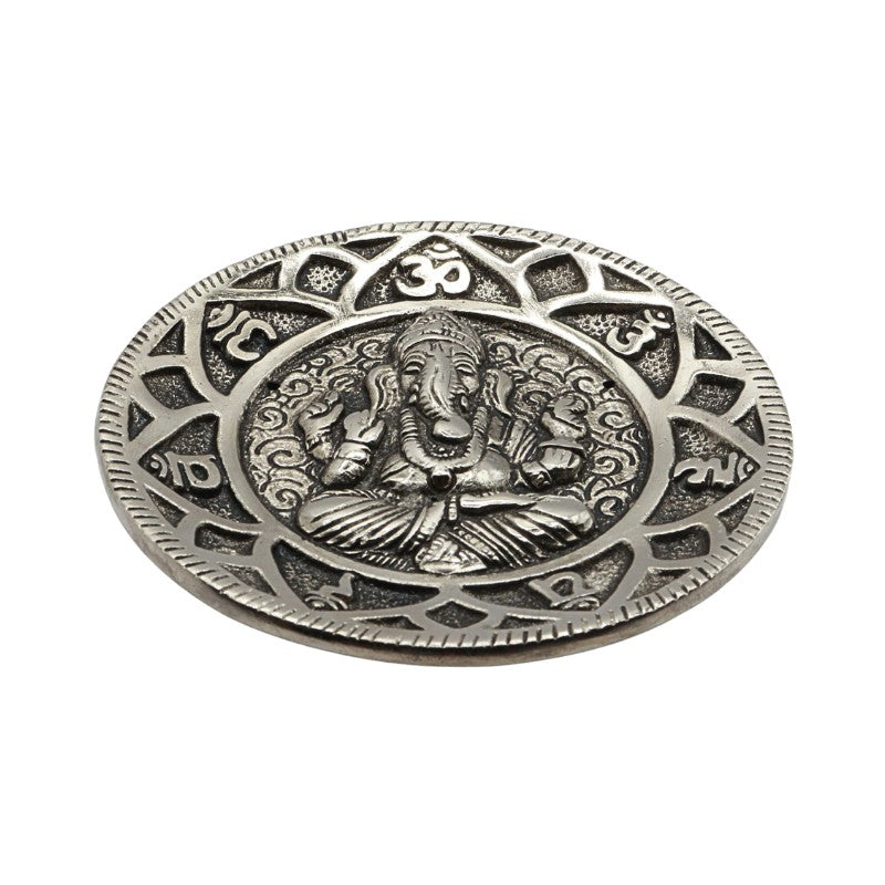 aluminium incense burner with ganesh and chakras