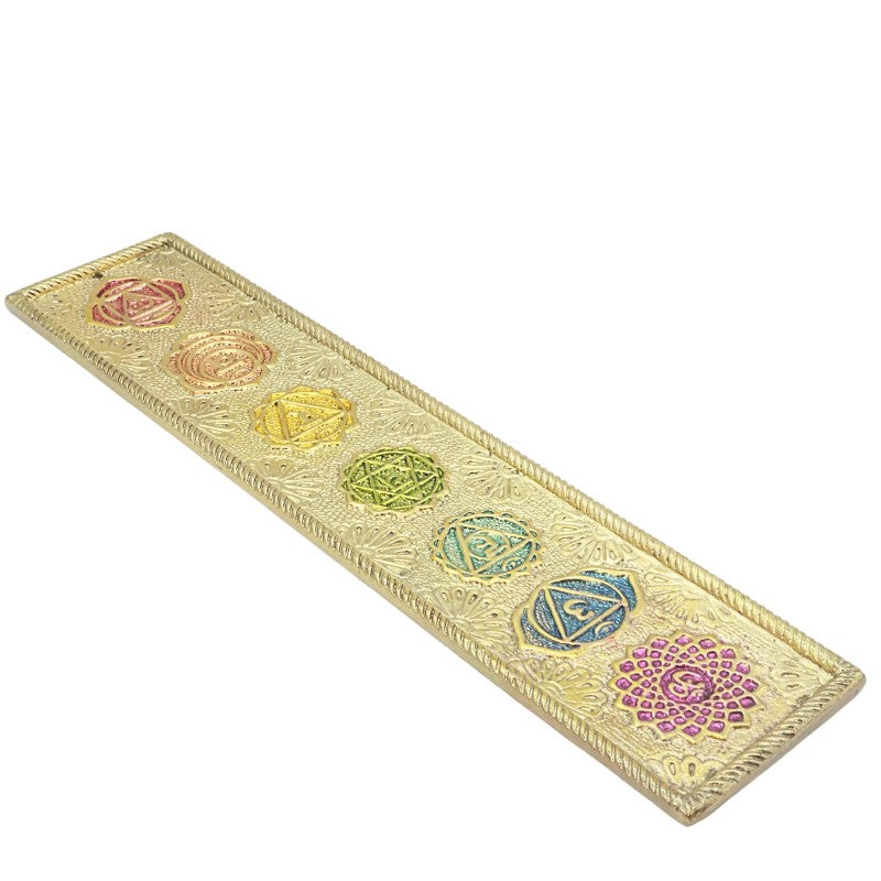golden coloured chakra incense holder