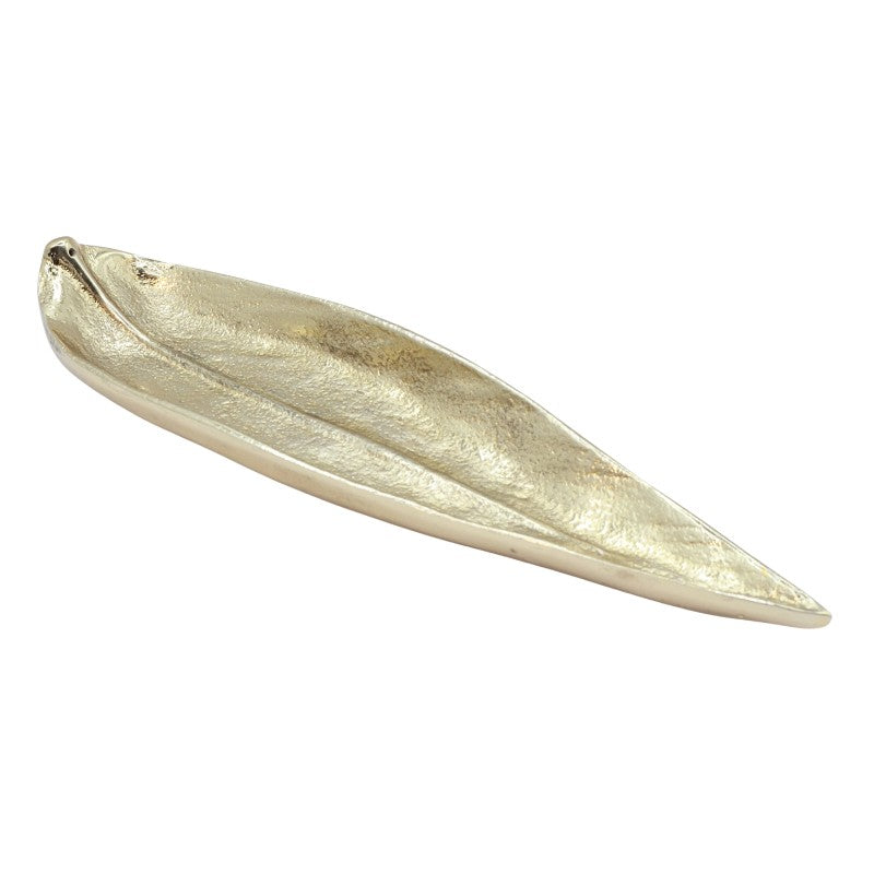 gold, leaf shaped incense burner