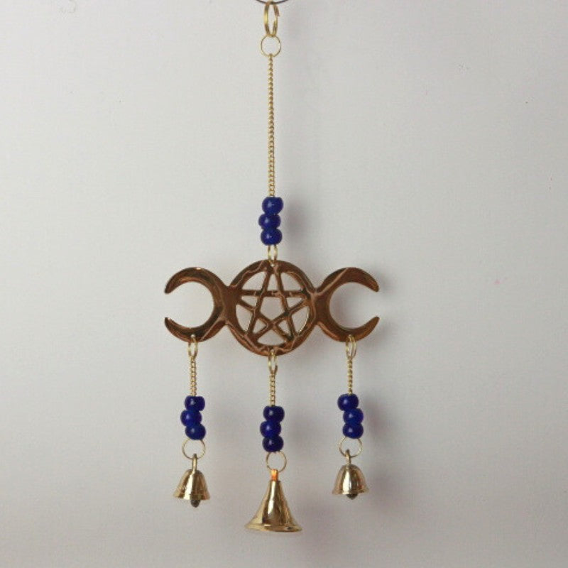 hanging bells- triple moon pentacle