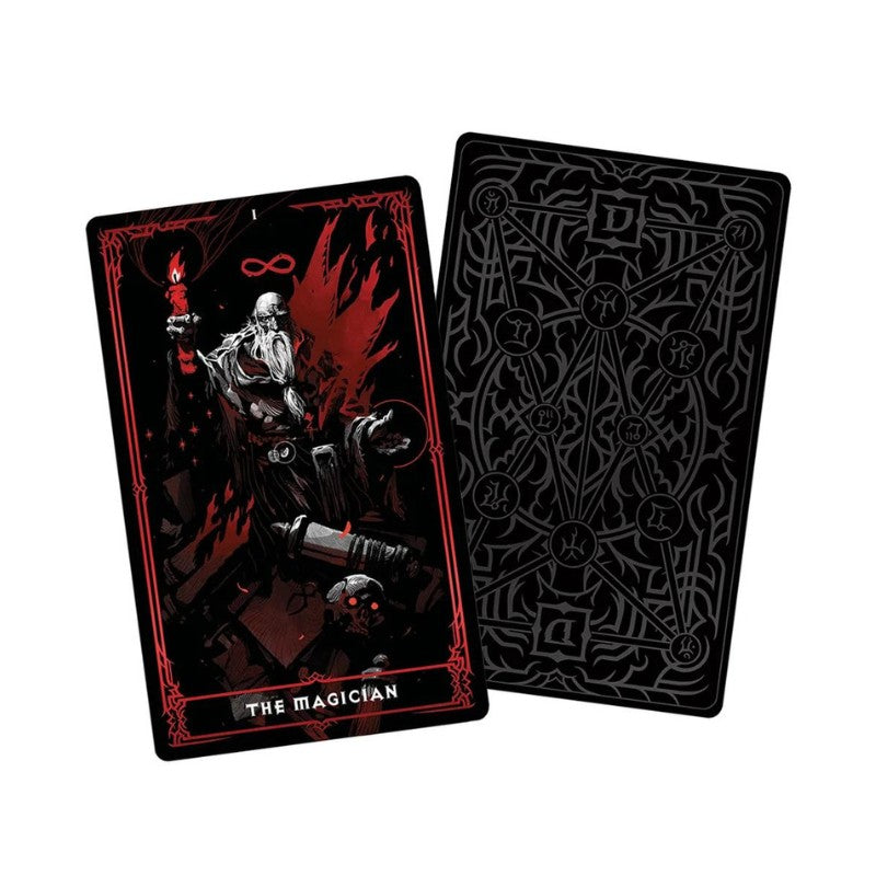 card from the diablo sanctuary tarot showing the magician