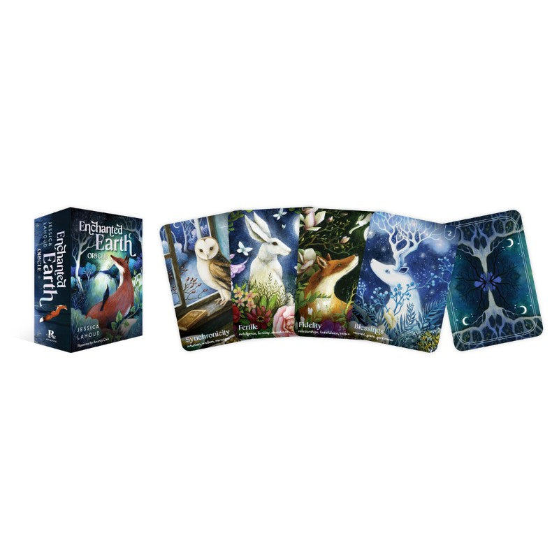 Box and cards from the Enchanted Earth Oracle Deck