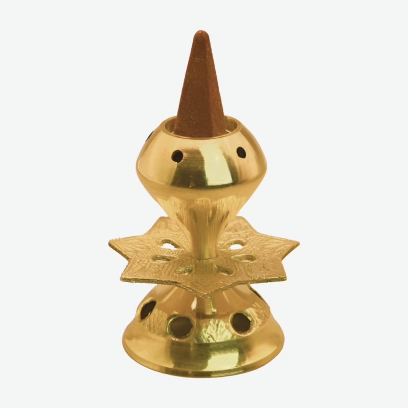 Brass Lotus Incense Cone Holder