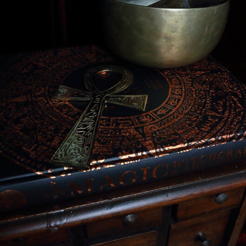 Large Brass Ankh Altar Tile