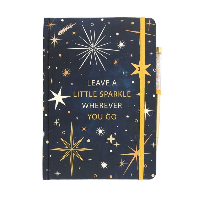 A5 Journal With Citrine Crystal Pen- Leave a Little Sparkle