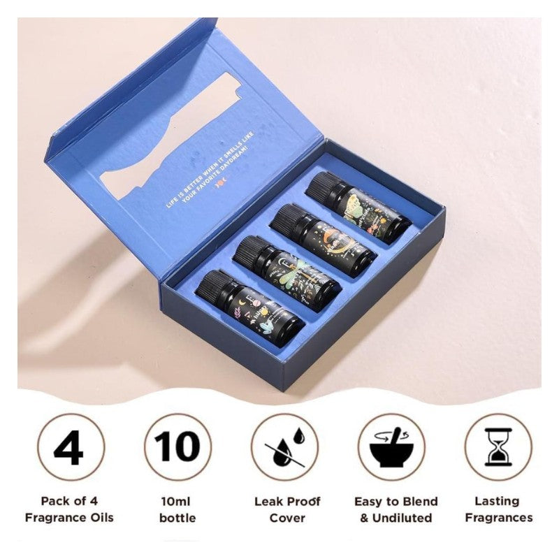 mystical fragrance oil boxed set with 4 10ml bottles of fragrance oil