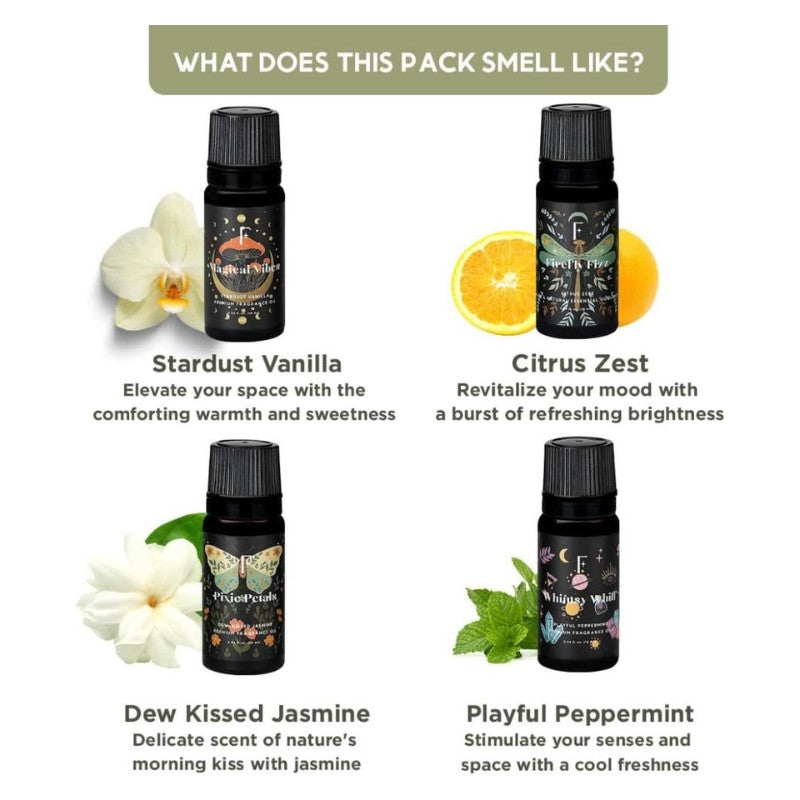 4 10ml bottles of fragrance oil