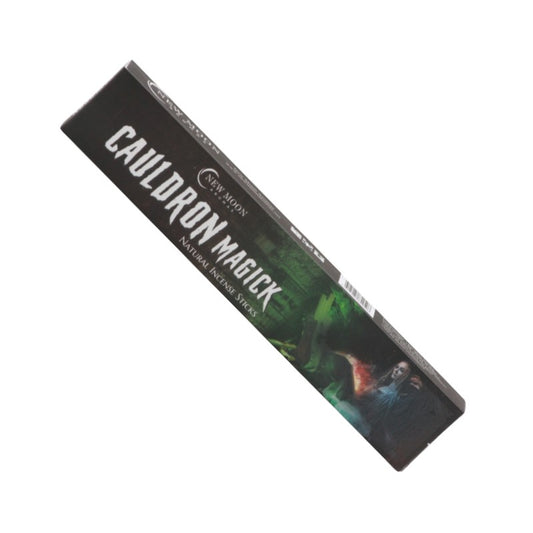 Rectangular box of “New Moon” incense on a white background