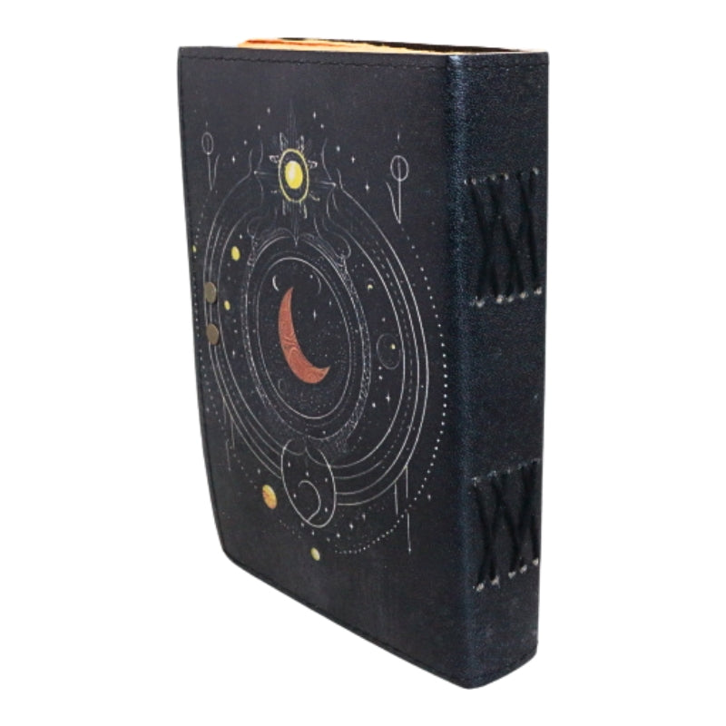 Antique Paper Leather Journal Lunar Energy 17x12cm
