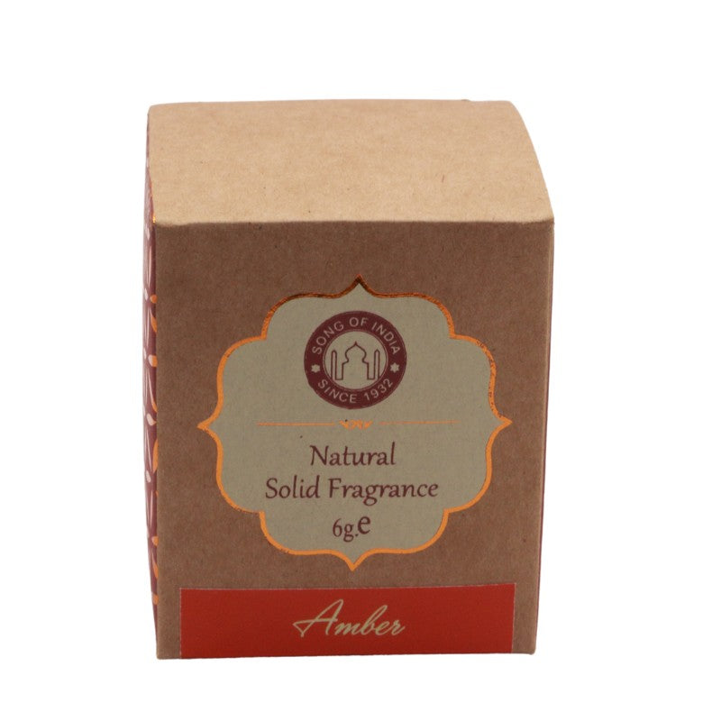 Song Of India Natural Solid Perfume In Rosewood Jar- Amber