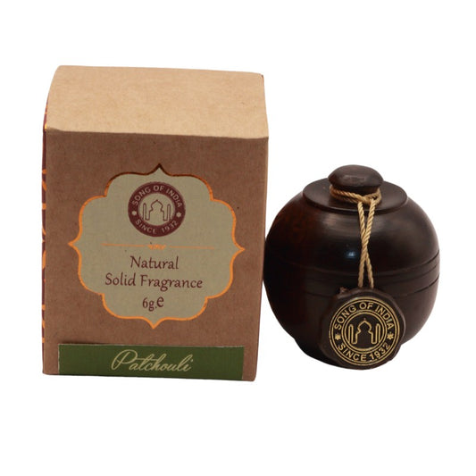 Song Of India Natural Solid Perfume In Rosewood Jar-Patchouli