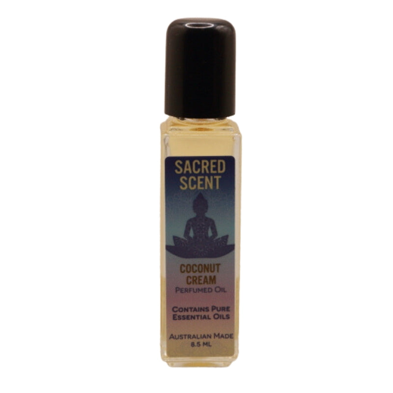 Rectangular glass bottle of Sacred Scents Perfume Oil