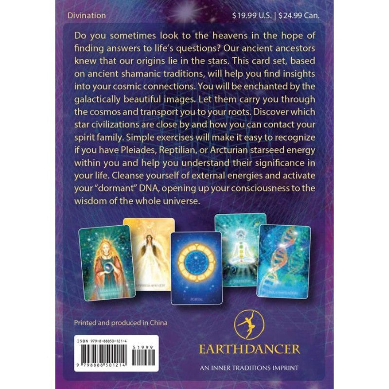 back cover of the Shamanic Star Wisdom Oracle 44-Card Deck and Guidebook