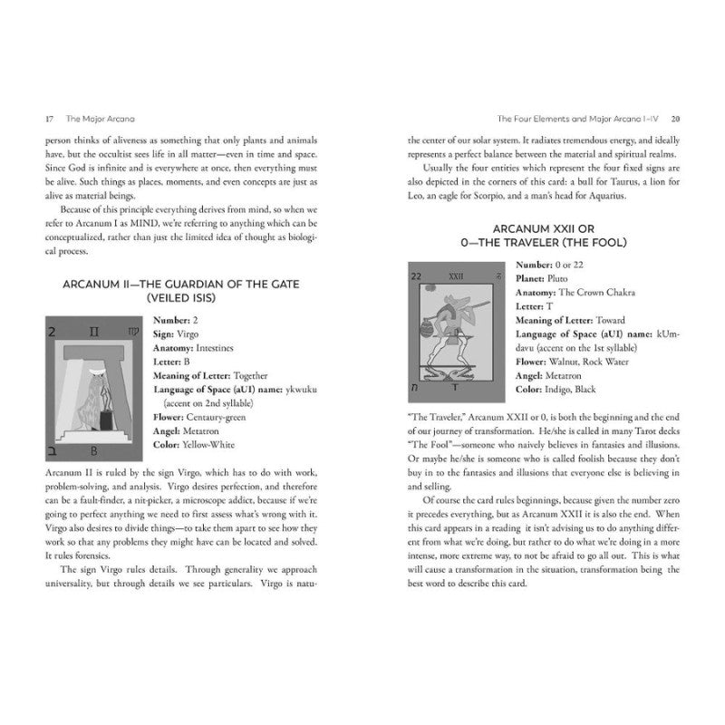 pages from the book "Soul Journey Through The Tarot"