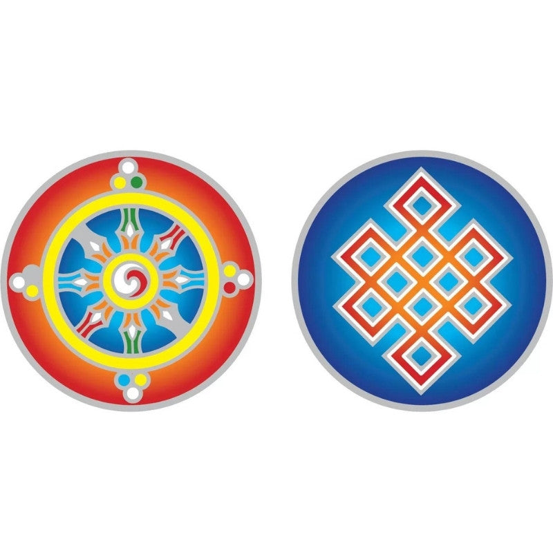 Sunlight Dharma Wheel & Infinity Knot window sticker