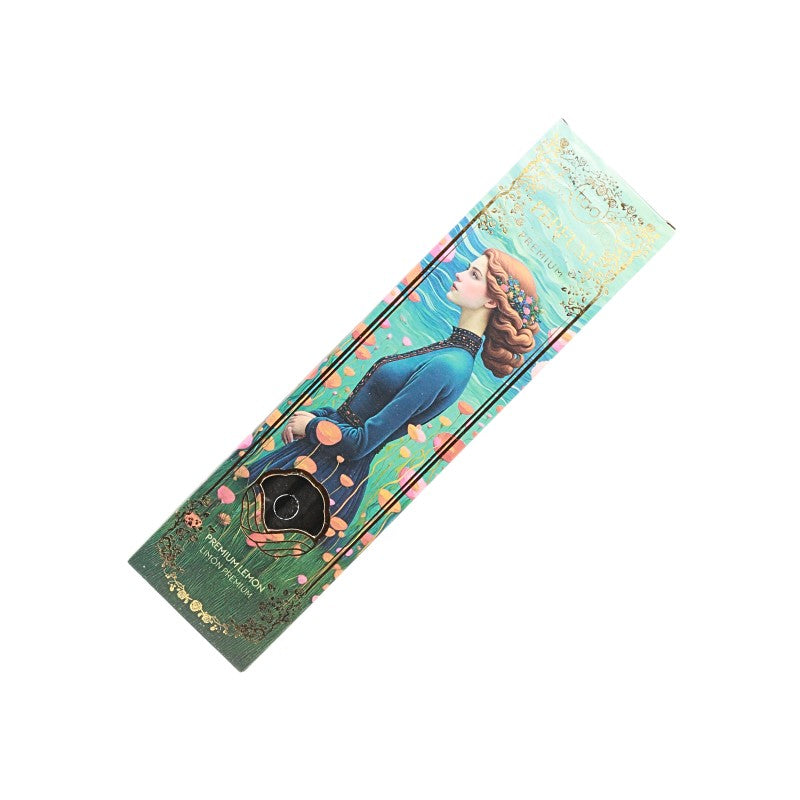 Product packaging with a design of a person underwater, on a white background