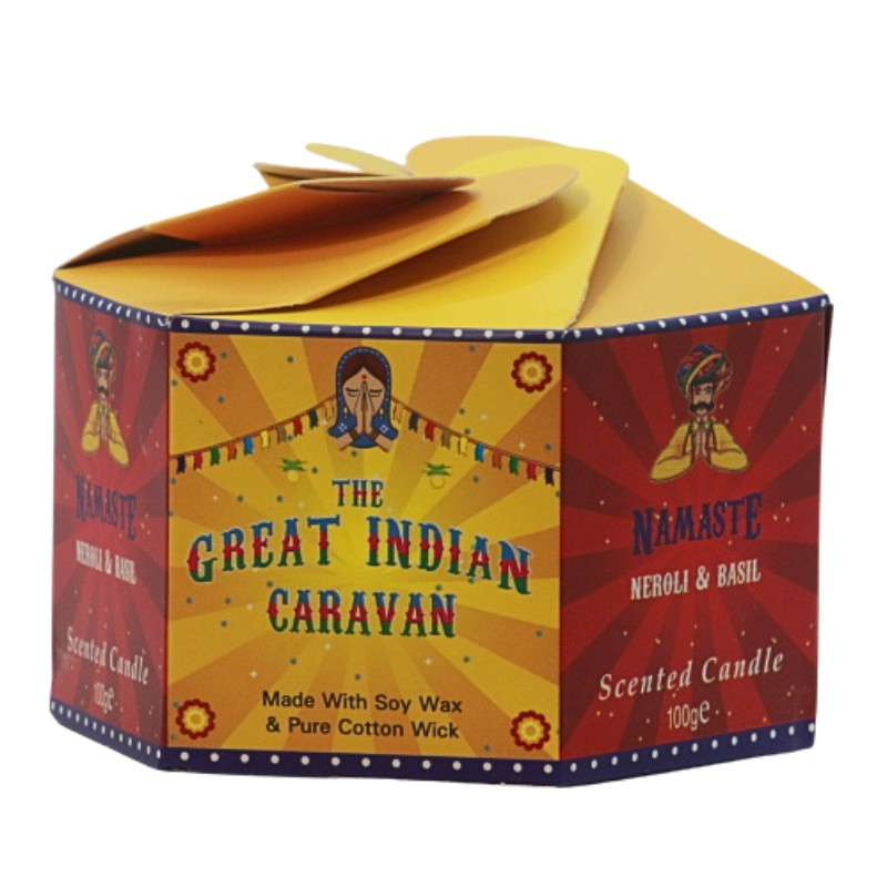 yellow and red candle box