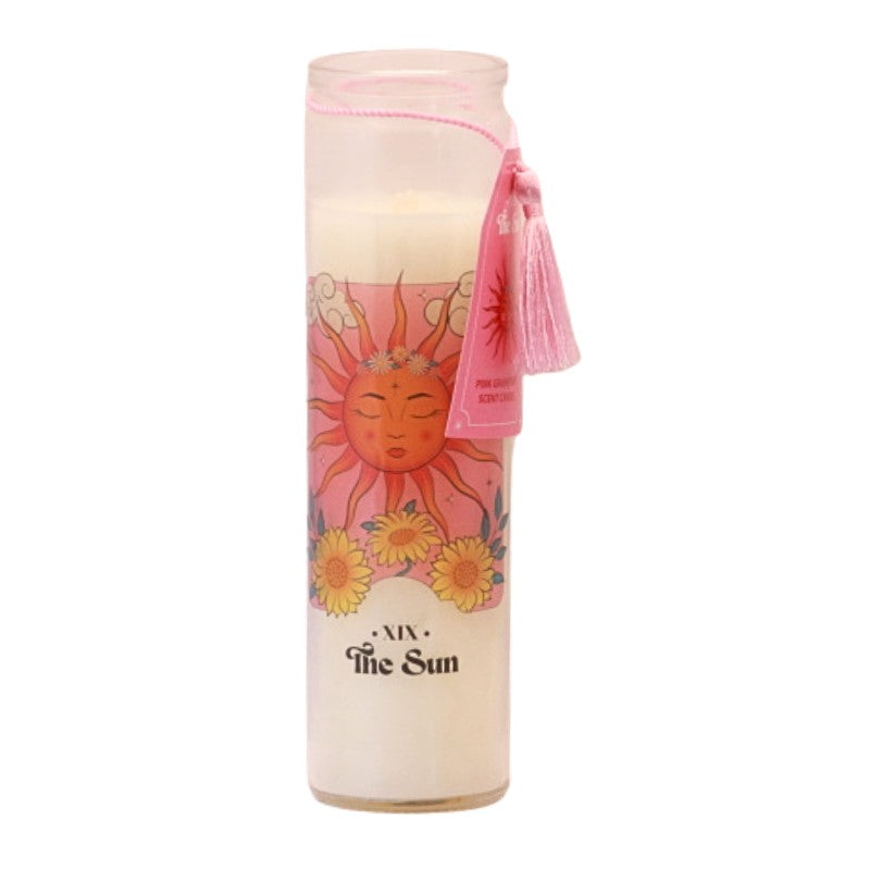 Vintage Tarot "The Sun" Jar Candle- 70 hr Burn Time