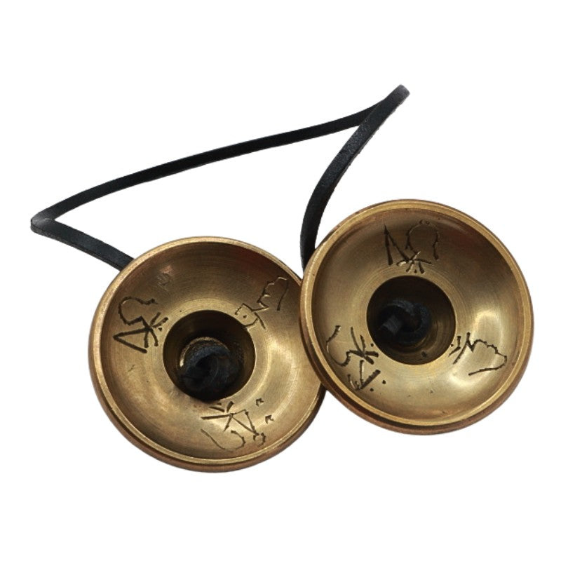 Brass Tingsha Bells/Tibetan Cymbals 6.5cm