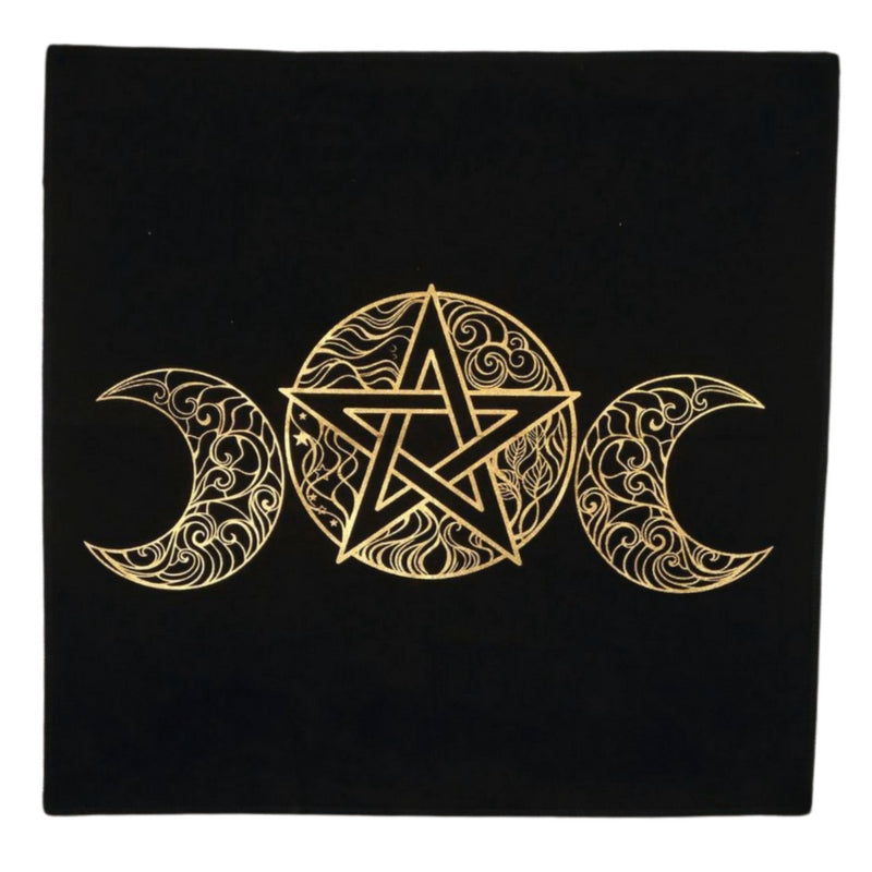 Triple Moon Pentacle Altar Cloth 49cm