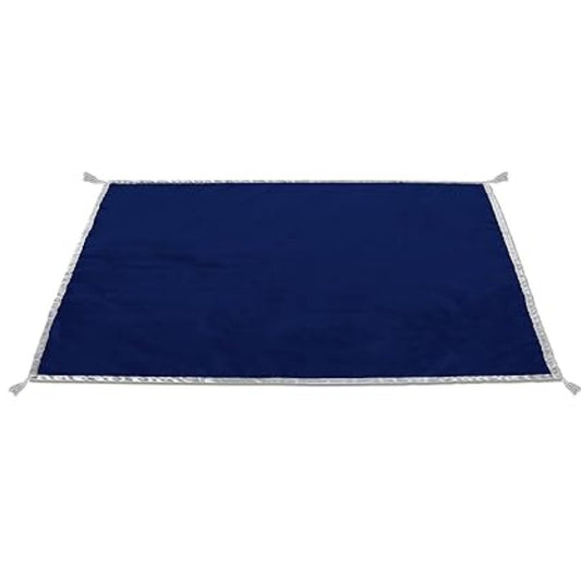 Blue Tarot cloth with silver edges