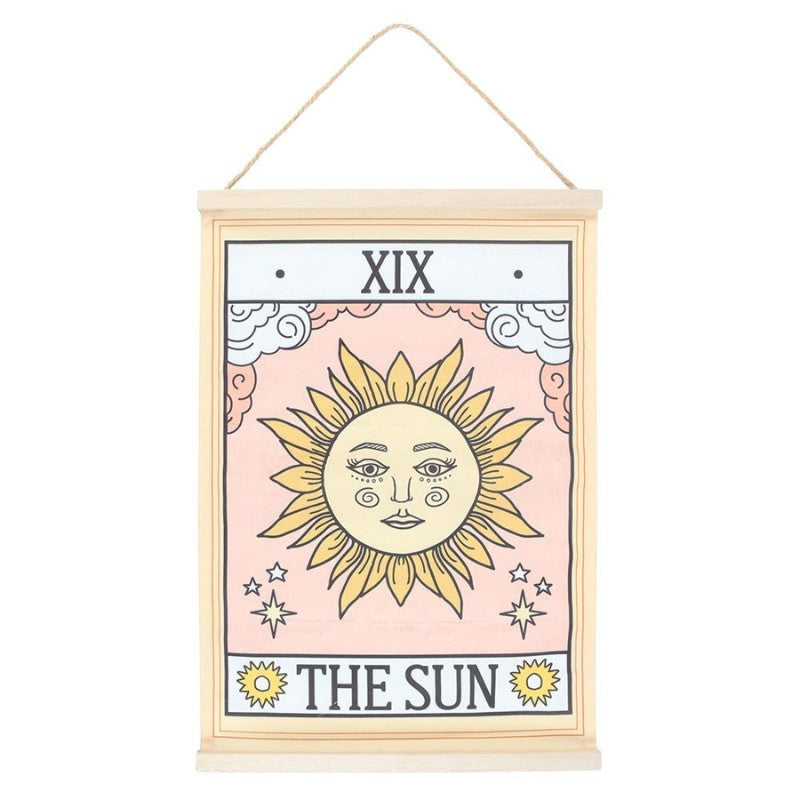 Vintage Tarot wall hanging showing "The Sun" Tarot Card