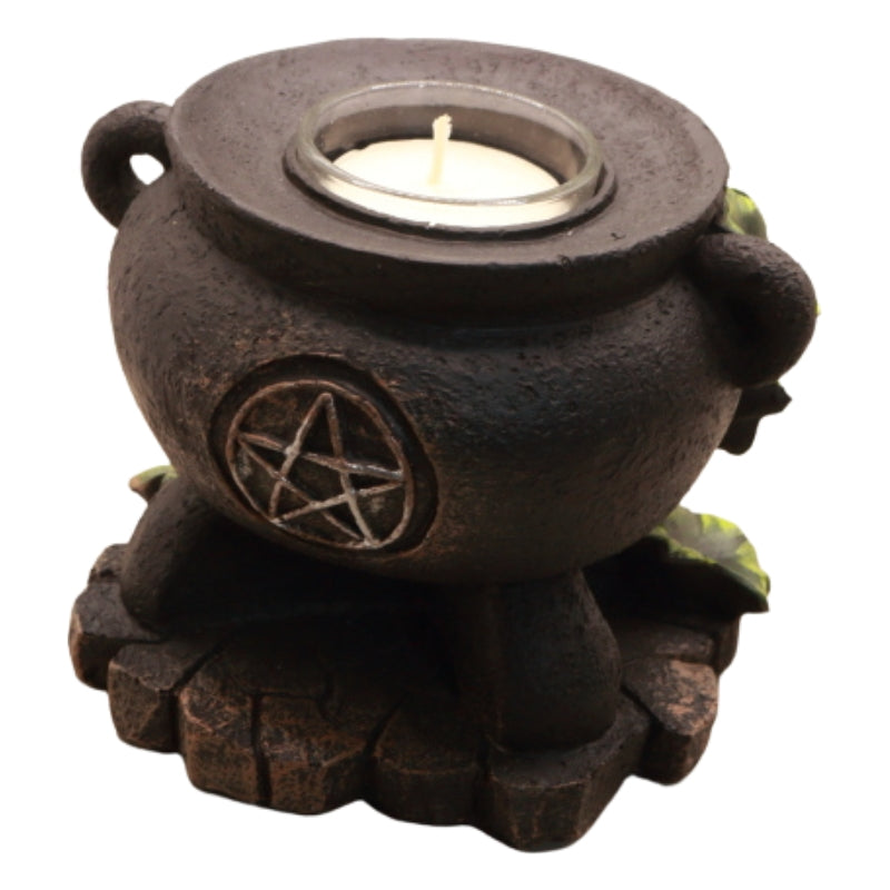 cauldron tealight candle holder