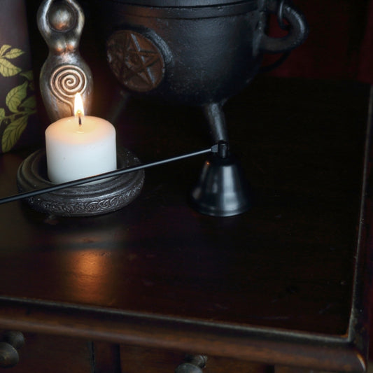 Spiral Goddess Triple Moon Tealight Candle Holder