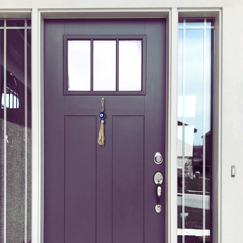 Jute Beaded Hamsa Evil Eye Wall Hanging