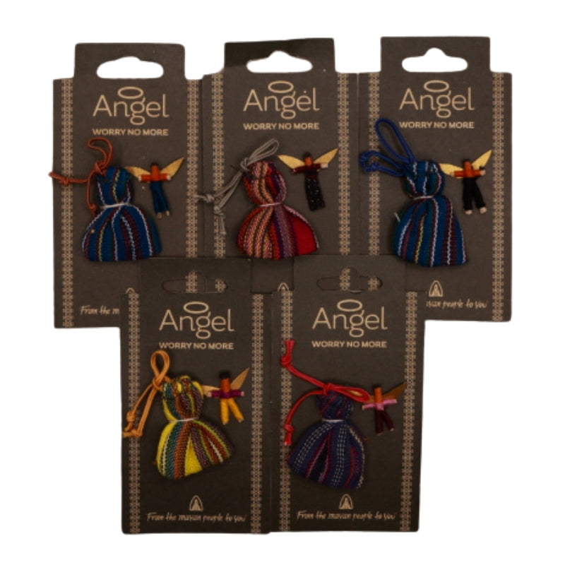 5 x Handmade Guatemalan Worry Doll- Mini Angel