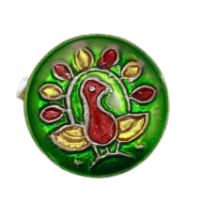 Song Of India Natural Solid Perfume in Hand Painted Brass Jars- Precious Sandal