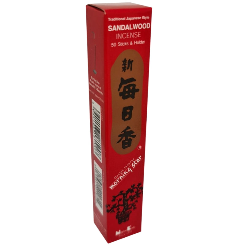 rectangle box of japanese morning star "Sandalwood" incense sticks