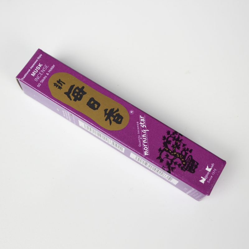 rectangle box of japanese morning star "Musk" incense sticks