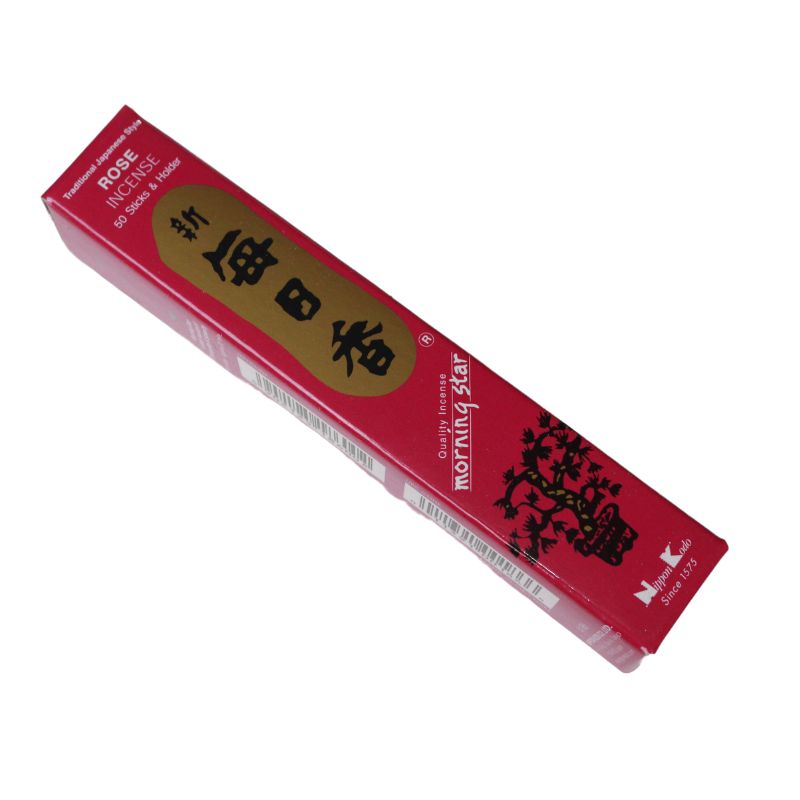 rectangle box of japanese morning star "Rose" incense sticks