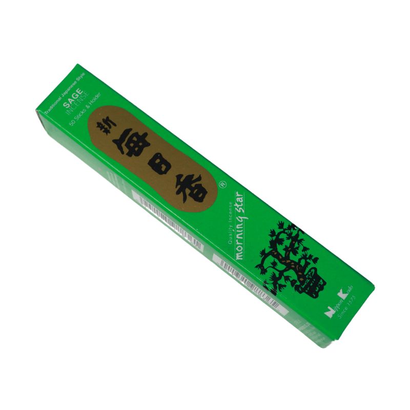 rectangle box of japanese morning star "Sage" incense sticks