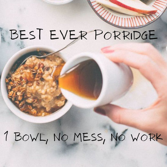 microwave porridge with toppings