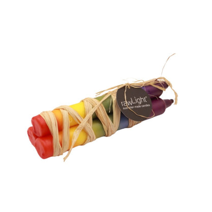 3 pk rainbow dinner candles