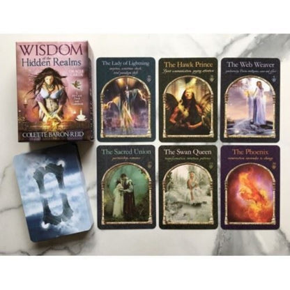 Wisdom of the Hidden Realms Oracle Cards- 44 Card Deck & Guidebook