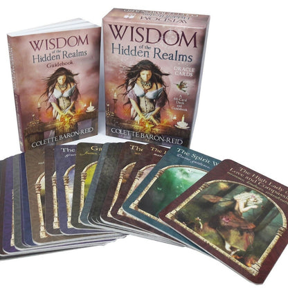 Wisdom of the Hidden Realms Oracle Cards- 44 Card Deck & Guidebook