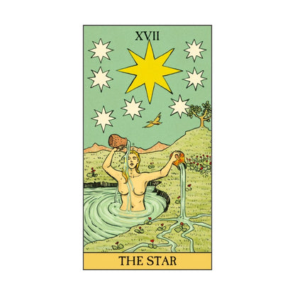 star tarot card in white background
