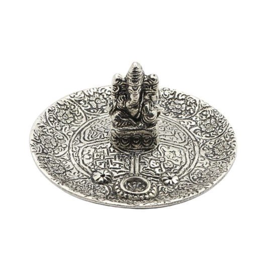  aluminium incense burner with ganesh in the centre