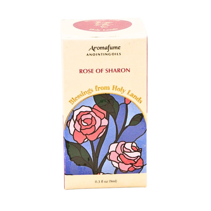 Packaging box for anointing oil with colourful label
