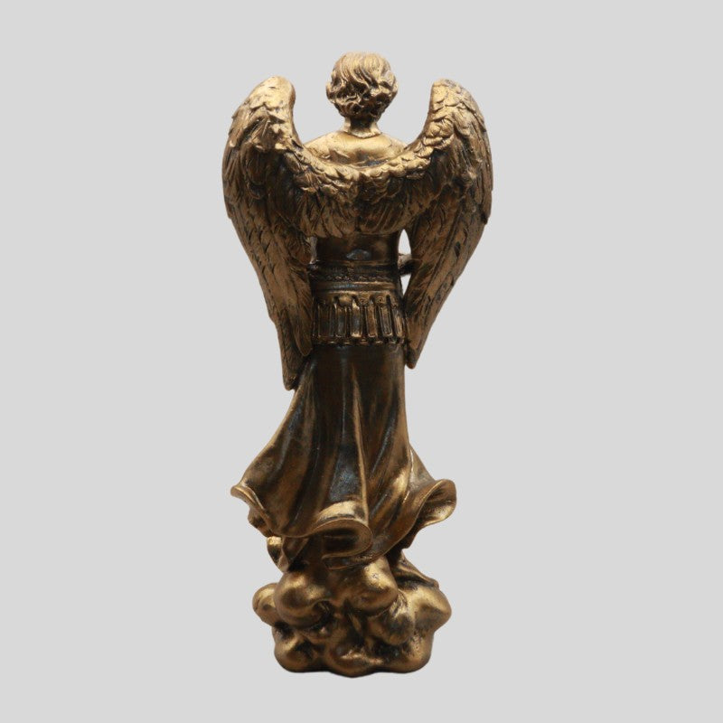 Archangel Gabriel Statue Bronze- back view