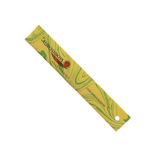 Auroshikha incense stick packet on a white background