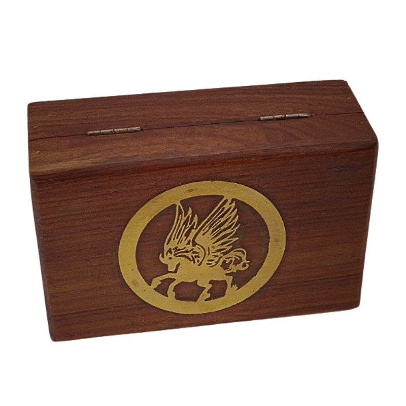 Unicorn Wood Tarot Box for Tarot Cards, Stones, Jewellery & Crystals