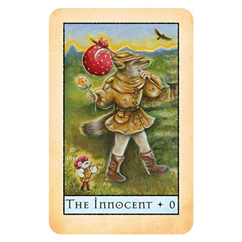 the innocent Card from the  Bohemian Animal Tarot