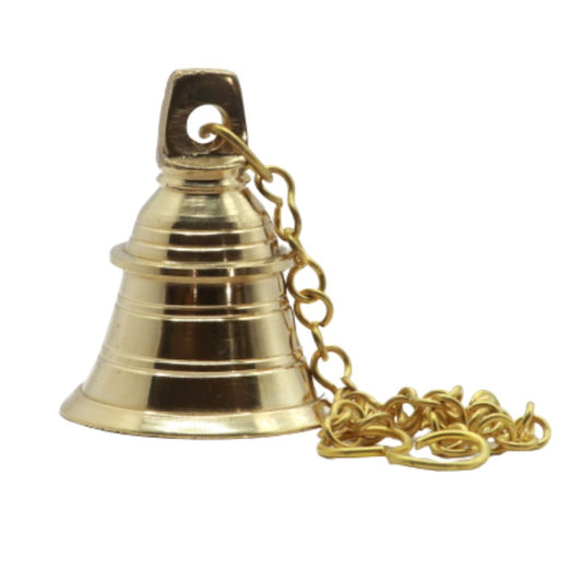 Hanging Brass Bell On Chain