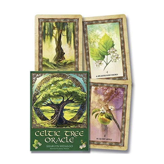 celtic tree oracle box and 3 oracle cards