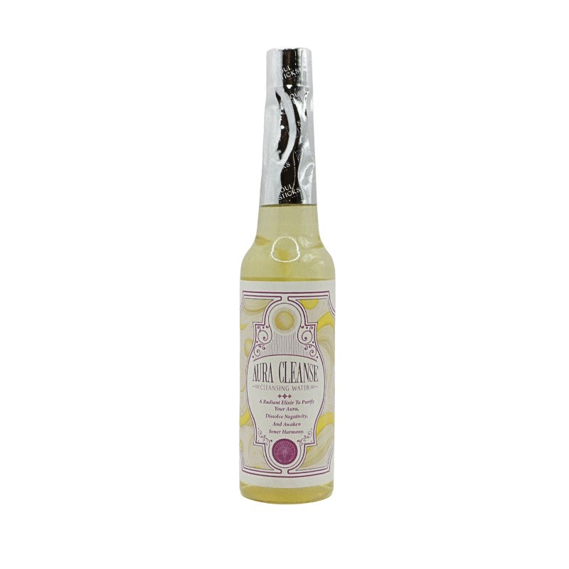 Bottle of Aura Cleanse on a white background